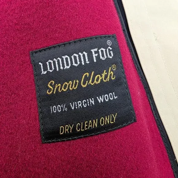 Vintage London Fog Coat Mens 40 Regular Double Breasted Wool Lined 70s Baltimore